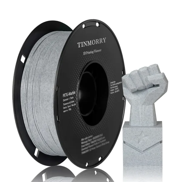 TinMorry Marble PETG 3D Printer Filament, 1 KG, Marble Granite