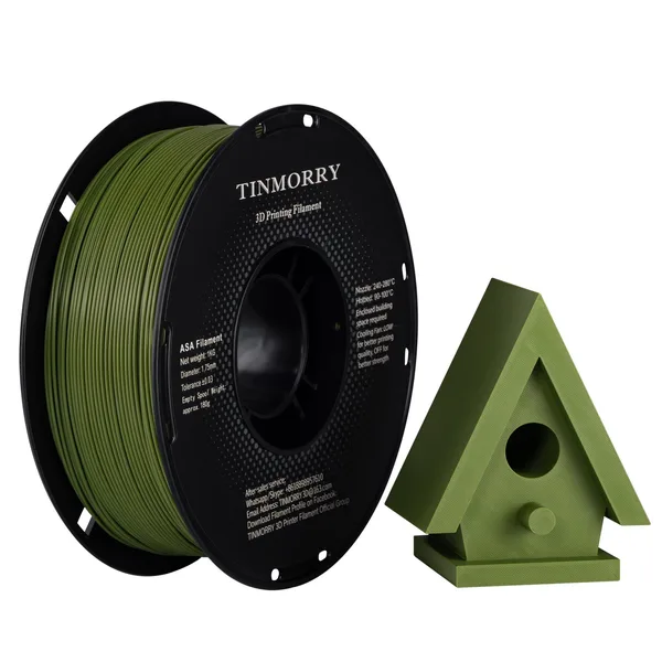 TinMorry ASA 3D Printer Filament, 1 KG, Olive Green