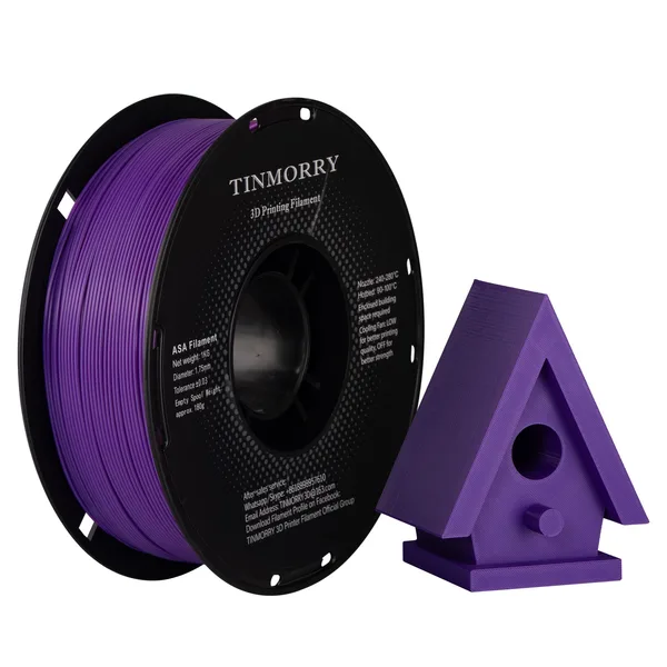 TinMorry ASA 3D Printer Filament, 1 KG, Purple