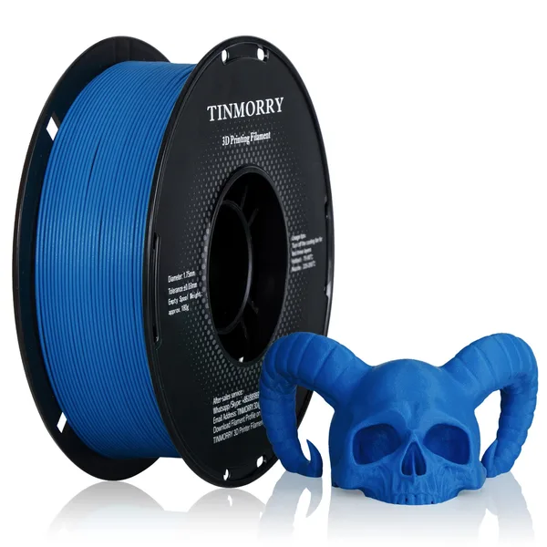 TinMorry Glass Fiber PETG 3D Printer Filament, 1 KG, Frosted Blue