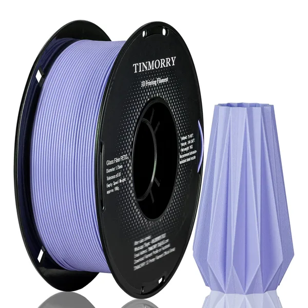 TinMorry Glass Fiber PETG 3D Printer Filament, 1 KG, Frosted Lilac purple