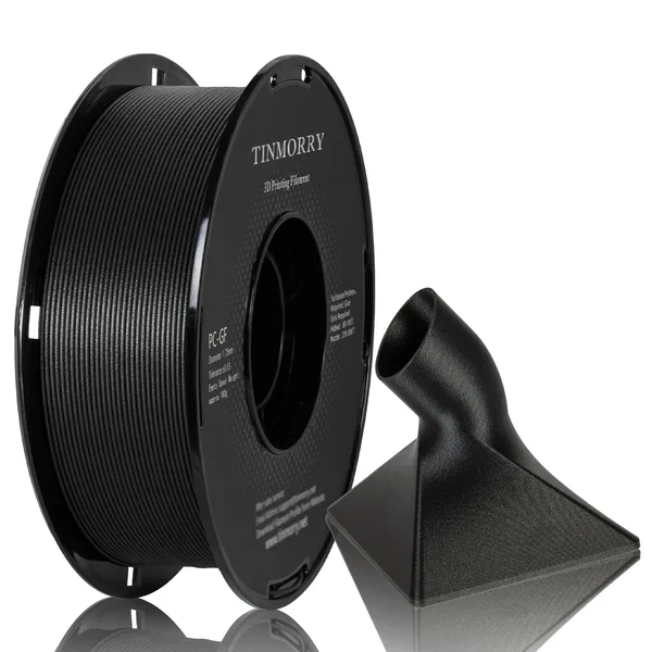 TinMorry Glass Fiber PC 3D Printer Filament, 1 KG, Frosted Black