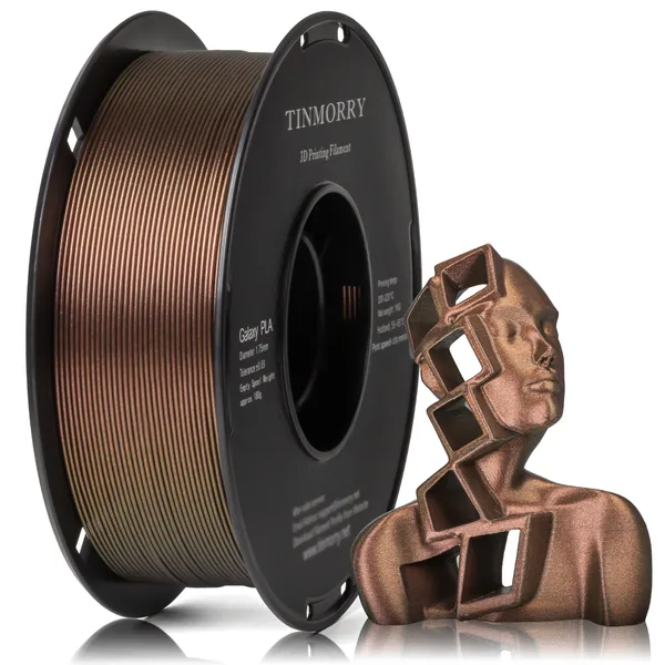 TinMorry Galaxy PLA 3D Printer Filament, 1 KG, Galaxy Brown