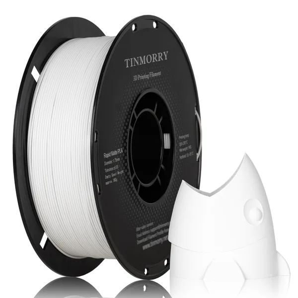 TinMorry Matte PLA 3D Printer Filament, 1 KG, Matte White