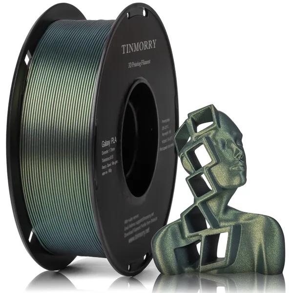 TinMorry Galaxy PLA 3D Printer Filament, 1 KG, Galaxy Green