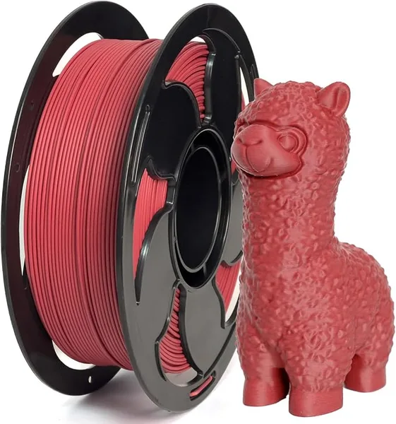 Toksen 3D Matte Abyssal Red PLA Filament High Speed/s 3D Printer Filament, 1kg (2.2lbs) Spool Easy 3D Printing Matte PLA Basic Filament Perfectly Hide The Layer Line Fit AMS