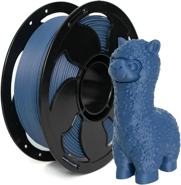 Toksen 3D Matte Navy Blue PLA Filament High Speed/s 3D Printer Filament, 1kg (2.2lbs) Spool Easy 3D Printing Matte PLA Basic Filament Perfectly Hide The Layer Line Fit AMS