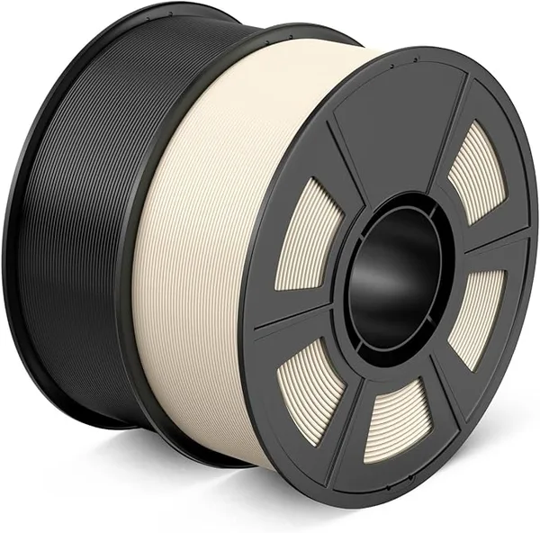 uJoyBio Hyper PLA+ 3D Printer Filament, High Toughness PLA Plus Filament, Enhanced Strength, Compatible with Most FDM 3D Printers, 1kg per Spool, Pack of 2 (Black+Cream White)
