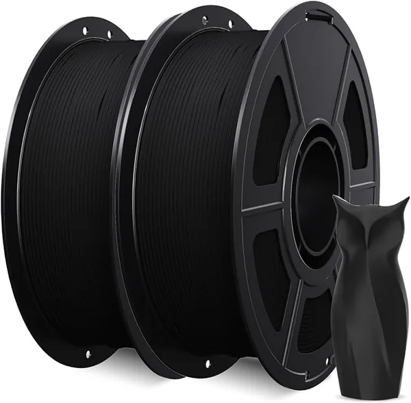 uJoyBio Matte PLA Filament, 3D Printer Filament Dimensional Accuracy +-, Plastic Spool (2.2lbs) 3D Filament Fit Most FDM 3D Printer, 2kg Matte Black