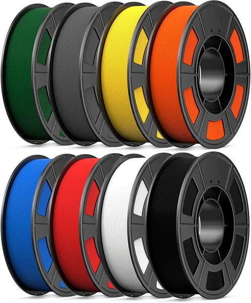 uJoyBio PETG Filament 250G*8, 3D Printer Filament Bundle, High Strength & Tangle-Free, Dimensional Accuracy +/-, Easy to Use, Fit for Most FDM 3D Printers, 0.25KG Spool, 8 Packs Bundle