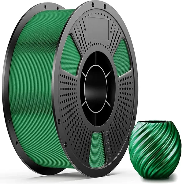 uJoyBio Metallic PLA Filament 1.75mmm, Metal-Like Shiny 3D Printer Filament, Metallic Silk 3D Filament, Compatible with Most FDM 3D Printers, 1KG Metal Silk, Black Armor Green