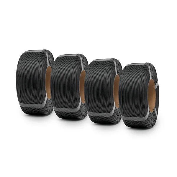 Unveil Form Matte Black - Unveil Form Matte PLA Filament 4-Pack (4 × 1kg), Refill -