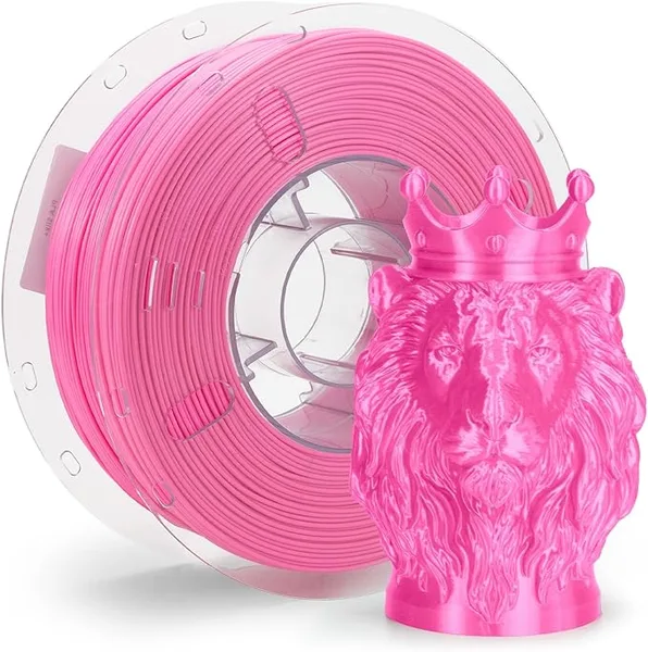 VOXEL VOXELAB Silk+ PLA Filament, Shiny Chrome-Like Finish with Enhanced Layer Adhesion, 1kg (2.2lbs) for Most FDM 3D Printers, Smooth & Flawless Printing(Pink)