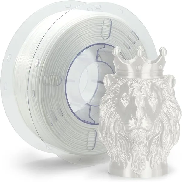 VOXEL VOXELAB Silk+ PLA Filament, Shiny Chrome-Like Finish with Enhanced Layer Adhesion, 1kg (2.2lbs) for Most FDM 3D Printers, Smooth & Flawless Printing(White)