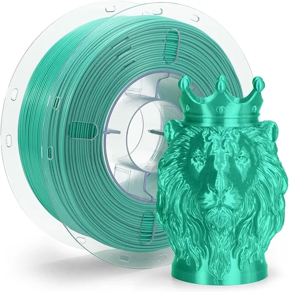 VOXEL VOXELAB Silk+ PLA Filament, Shiny Chrome-Like Finish with Enhanced Layer Adhesion, 1kg (2.2lbs) for Most FDM 3D Printers, Smooth & Flawless Printing(Light Green)