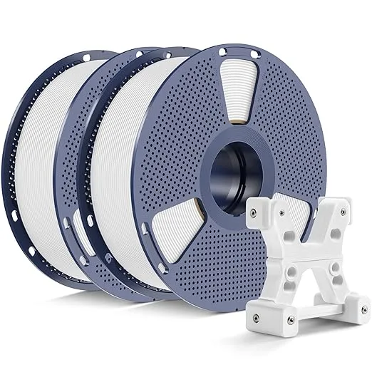 Yoopai PETG Filament, Ultra Tough, Heat Optimized, Odorless, 2kg(4.4lbs) SUNLU PETG Bundle 3D Printer Filament, Dimensional Accuracy +/-, White 2 Pack