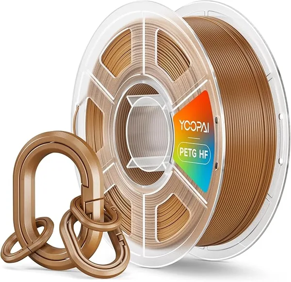 Yoopai PETG HF Peanut Brown, 30-/s Rapid Printing | Low Stringing, High Toughness, Odorless, Smooth Flow, 1KG (2.2lbs) High Speed 3D Printer Filament