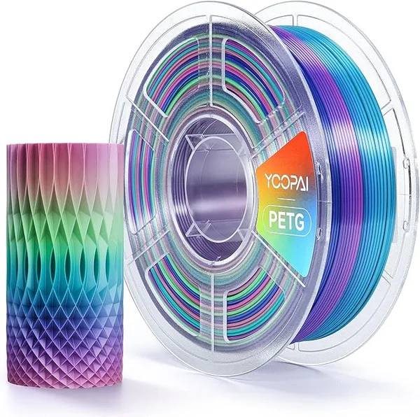 Yoopai YOOPAI PETG Filament Multicolor, Smooth Color Transitions, Consistent Printing, 1KG (2.2lbs) 3D Printer Filament Gradient, PETG Vivid Enchanted Forest