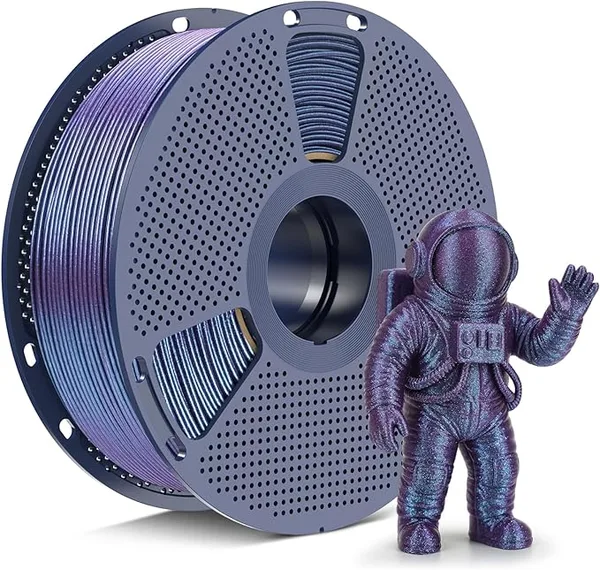 Yoopai SUNLU Galaxy PLA Filament, Stardust Purple, Color-Shifting Pearlescent Glitter PLA 1kg, Light-Activated Shine, Smooth Gloss Finish, Neatly Wound, Fits Most FDM Printers