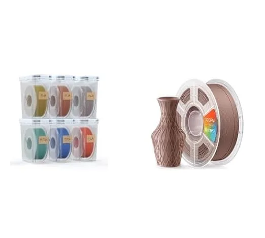Yoopai YOOPAI 6 Pack Filament Storage Box & Matte PLA+ Earth Brown Filament