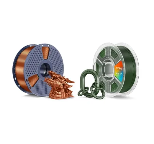 Yoopai SUNLU Silk PLA+ Filament Copper & PETG HF Filament Forest Green