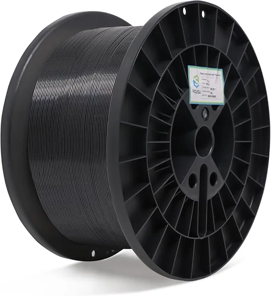 Yousu YOUSU PLA 5kg 3D Printer Filament Bundle, Print with Most FDM 3D Printers, 11lbs, 1 Pack 5kg Large Spool, Accuracy +/-, Black