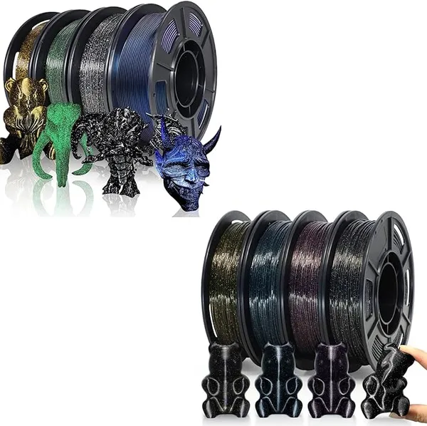 Yousu YOUSU Galaxy PLA Filament Bundle + Galaxy Black TPU Filament Bundle，Total 2kg
