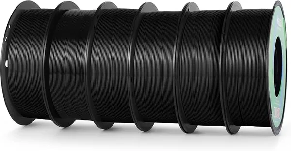 Yousu YOUSU PETG Filament 6KG Bundle (6x1kg Black),Good Layer Adhesion,Weather-Resistant & High Impact for Outdoor Parts and Mechanical Gears, Less Stringing, Dimensional Accuracy +/-.