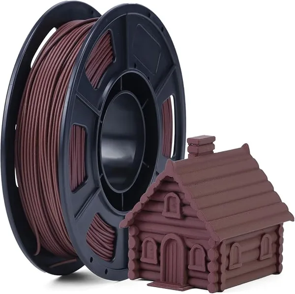 Yousu Dual Color PLA 3D Printer Filament, Walnut & Dark Mahogany Wood Tone, 250g Spool, Dimensional Accuracy +/-, Low Shrinkage Smooth Extrusion, Compatible with Most FDM 3D Printers
