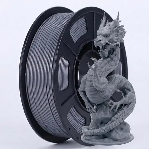 Yousu PLA+ 3D Printer Filament 250g Silver, Tougher & Stronger PLA Plus Material for Precision Prototyping, Clog-Free & Warp-Resistant, Compatible with Most FDM 3D Printers