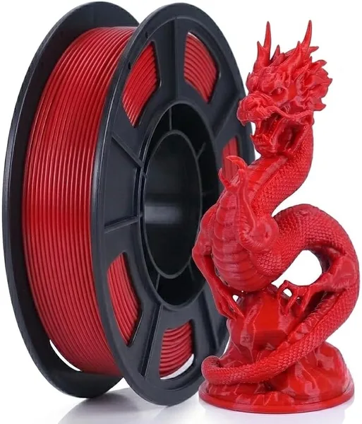 Yousu Fluorescent Red PLA 3D Printer Filament, 250g Neatly Wound Spool, Bright Fluo Red PLA Filament Compatible with Most FDM 3D Printers, DIY Projects & Custom Model Making