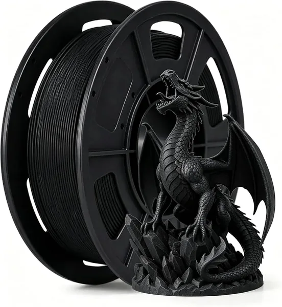 Yousu Matte PLA Filament 250g 3D Printer Filament, ± Dimensional Accuracy, Bubble-Free Matte PLA for FDM 3D Printers, Ideal for Professional Prototypes & Home Decor, Black