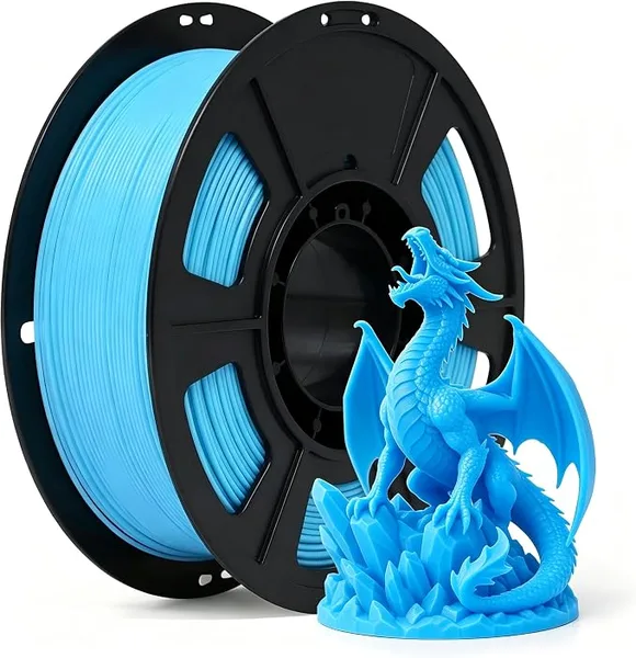 Yousu Matte PLA Filament 250g 3D Printer Filament, ± Dimensional Accuracy, Bubble-Free Matte PLA for FDM 3D Printers, Ideal for Professional Prototypes & Home Decor, SkyBlue