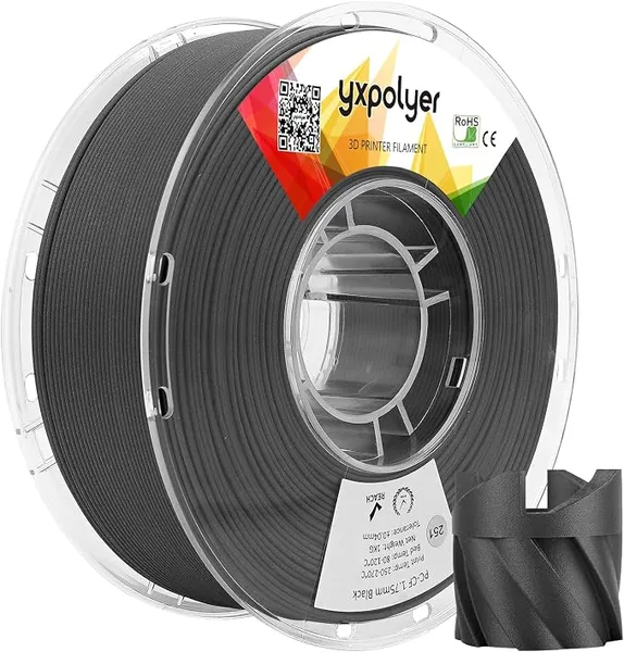 YXPOLYER YXPOLYER PC-CF Filament Polycarbonate PC Carbon Fiber Engineering-Grade Filament 1kg with Reusable High-Heat Tolerant Spool