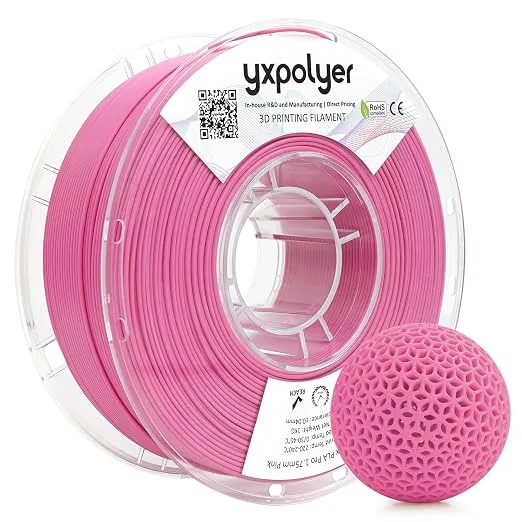 YXPOLYER YXPOLYER Flexible PLA Food-Grade 92A Soft PLA 3D Printer Filament 1KG for Printing Dog Chew Toys and Highly Elastic Bouncy Airless Basketball Pet Ball, Pink