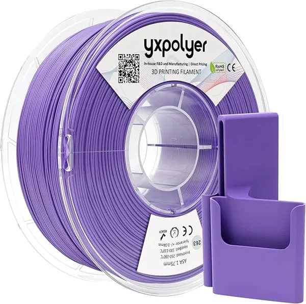 YXPOLYER ASA Filament, Blue Lilac, High-Speed Easy Printing UV-Weather-Heat Resistant 3D Printer Filament, Low Odor, Strong Layer Adhesion for Garden Functional Parts, AMS Compatible