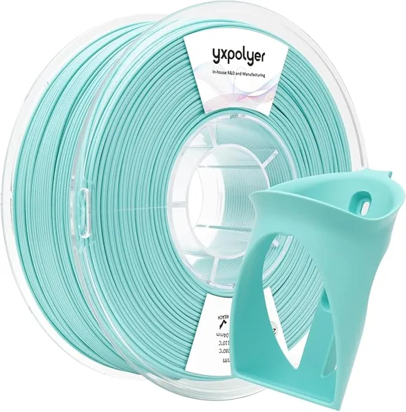 YXPOLYER ASA Filament Mint Green 1KG, High-Speed Printing UV & Weather & Heat Resistant 3D Printer Filament, Low Odor, AMS Compatible, Easy to Print with Default ASA Settings