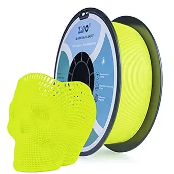 ZIRO ZIRO Fluorescence PLA Filament, UV Reactive, Bright Fluorescent Color Under Blacklight, NOT Glow in The Dark, Dimensional Accuracy +/-, 1KG Spool, Fluo Yellow
