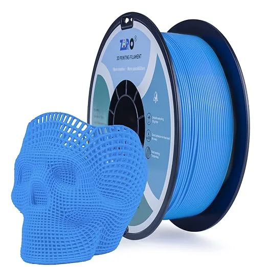 ZIRO ZIRO Fluorescence PLA Filament, UV Reactive, Bright Fluorescent Color Under Blacklight, NOT Glow in The Dark, Fit for Most FDM 3D Printers, 1KG Spool, Fluo Blue | High toughness PLA, dimensional accuracy +/-, neon blue