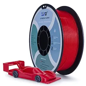 ZIRO ZIRO PLA Filament, Pure Color 3D Printer Filament, PLA PRO Basic Color Series 1KG Spool, Fit Most FDM Printers, Red