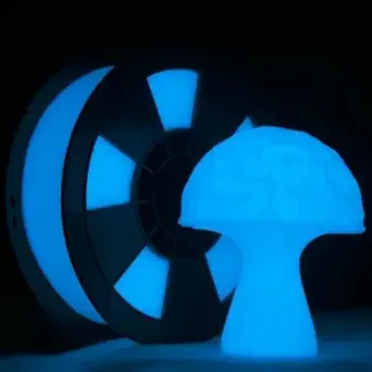ZIRO ZIRO Glow in The Dark Filament, PLA Filament, Luminous 3D Printer Material, Strong Glow Effect 1KG(2.2lbs) Spool, Dimensional Accuracy +/-, fit Most FDM 3D Printers, Blue