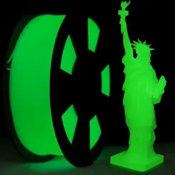 ZIRO ZIRO PLA Glow Filament, 3D Printer Filament PLA, Glow in The Dark Material Luminous, Dimensional Accuracy +/-, Fit Most FDM 3D Printers, GID Green