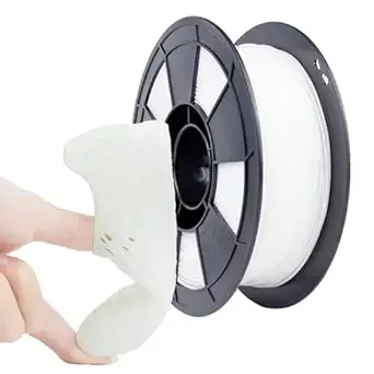 ZIRO ZIRO TPU Filament 1.75, 3D Printer Filament, Shore 95A Hardness Pure Color TPU, Flexible Soft Printing Material, 0.8KG/1.8lbs Spool, White