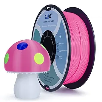 ZIRO ZIRO PLA Filament, Pure Color 3D Printer Filament, PLA PRO Basic Color Series 2.2lbs Spool, Fit for Most FDM Printers, Rose