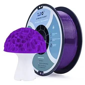 ZIRO ZIRO PLA Filament, Semi-Transparent 3D Printer Filament, PLA PRO Bright Color 1.75 1KG(2.2lbs) Spool, Dimensional Accuracy +/-, Translucent Purple