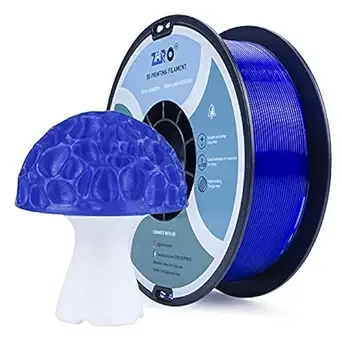 ZIRO ZIRO Semi-Transparent PLA Filament, 3D Printer Filament PLA PRO Transparent 1.75 1KG(2.2lbs) Spool, Dimensional Accuracy +/-, Clear Material, Translucent Blue