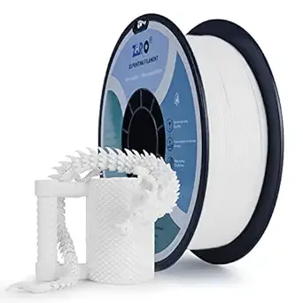 ZIRO ZIRO PLA Filament, Pure Color 3D Printer Filament, PLA PRO Basic Color Series 1KG Spool, Dimensional Accuracy +/-, Snow White