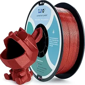 ZIRO ZIRO 3D Printer Filament Shiny Sparkle PLA with Glitter, Diamond Series Filament, Twinkling PLA 1kg/2.2lbs Spool, Colorful Material, Dimaond Red