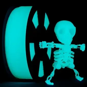 ZIRO ZIRO PLA Glow Filament, 3D Printer Filament PLA, Glow in The Dark Material Luminous, Dimensional Accuracy +/-, Fit Most FDM 3D Printers, GID Cyan