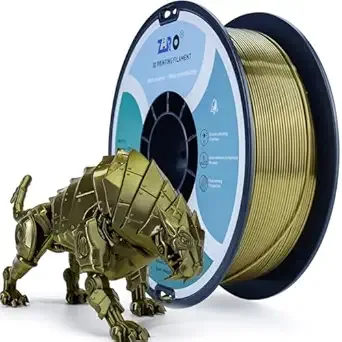 ZIRO ZIRO Silk PLA Filament, Pure Color Shine 3D Printer Filament, Shiny 3D Printing Material, Fit Most FDM Printers, Metal Metallic Glossy 2.2lb Spool, Silky Bronze